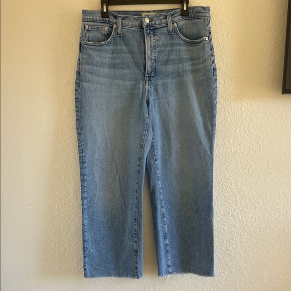 Madewell The Perfect Vintage Wide-Leg Crop Jean in Catlin Wash 32 - Picture 3 of 8
